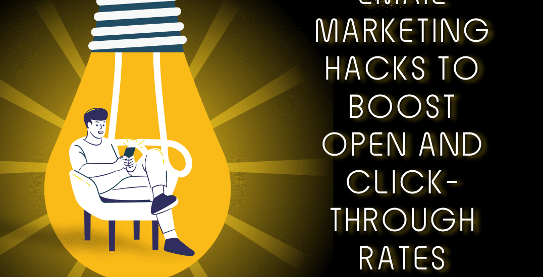 Email marketing hacks visual with lightbulb concept for boosting open and click-through rates
