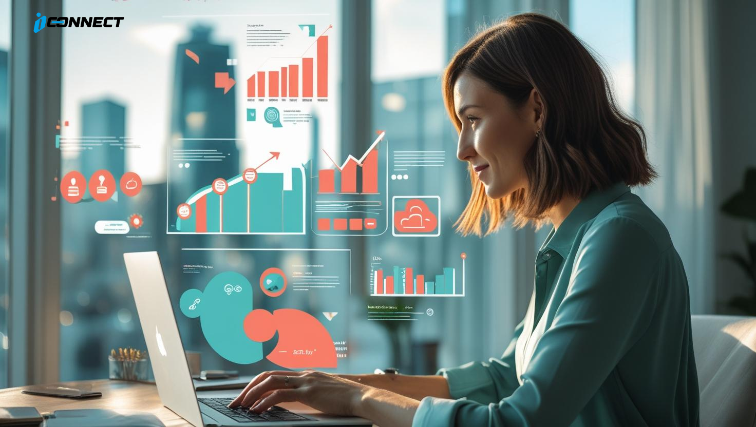 Marketing consultant helping small business with affordable strategy