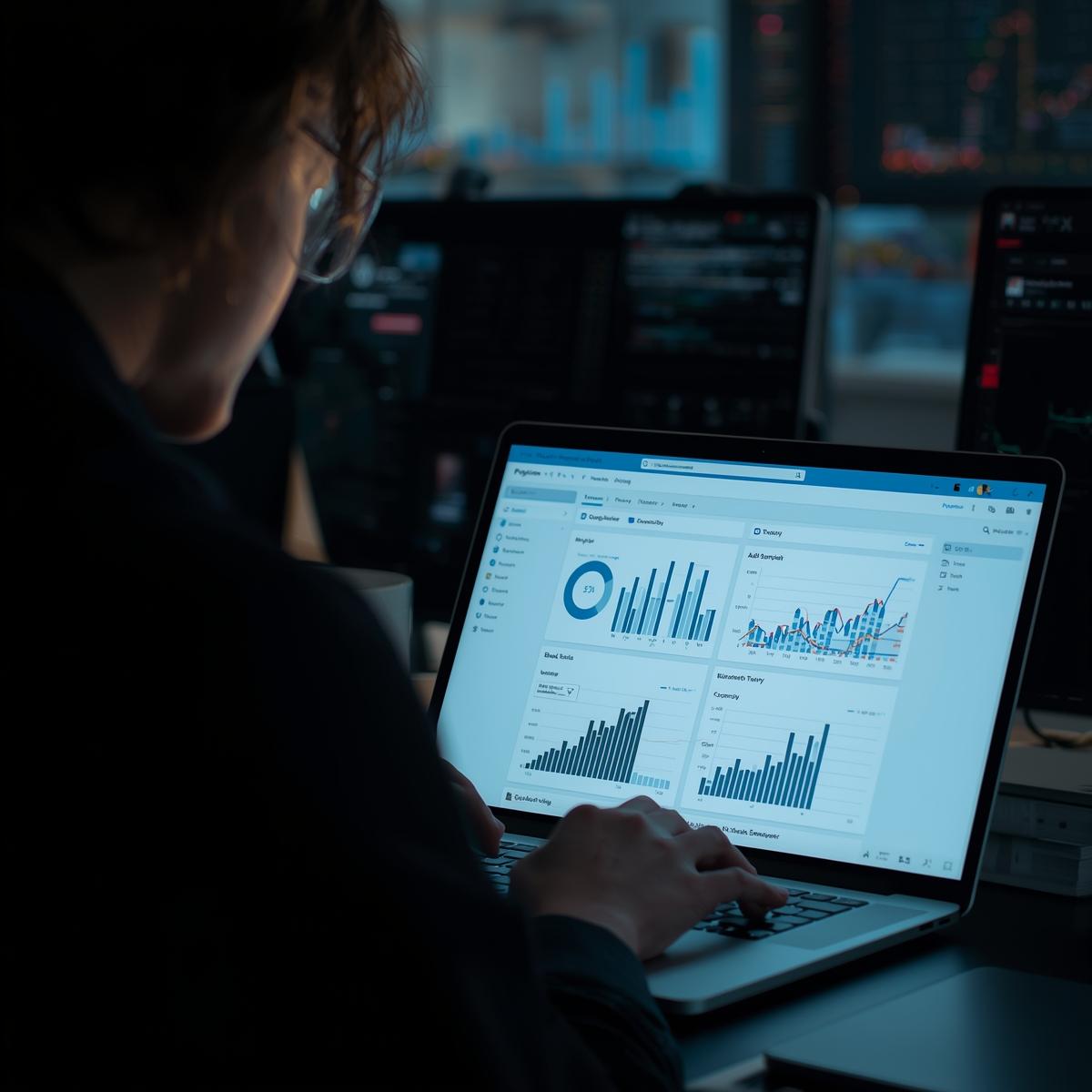 Person managing Facebook and Instagram ads dashboard